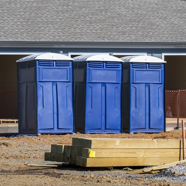 how often are the portable restrooms cleaned and serviced during a rental period in Honcut